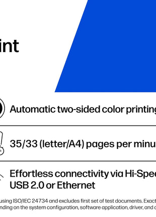 HP Color LaserJet Pro 4201dn Printer, Print, Fast speeds, Easy Setup, Mobile Printing, Advanced Security, Best-for-Small Teams. Ethernet & USB only. Not Wireless. White