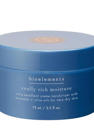 Bioelements Really Rich Moisture - 2.5 fl oz - Ultra Emollient Cream Facial Moisturizer for Very Dry Skin - Vegan, Gluten Free - Never Tested on Animals