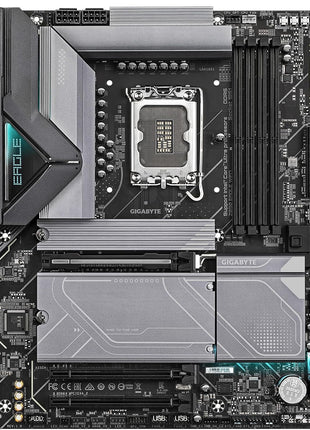 GIGABYTE Z890 Eagle WIFI7 Intel Core Ultra (Series 2) LGA 1851 Motherboard, ATX, DDR5, 4X M.2, PCIe 5.0, USB4, WIFI7, 2.5GbE LAN, EZ-Latch