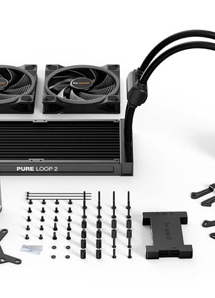 be quiet! Pure Loop 2 FX 280mm, CPU Liquid Cooler for Intel Core i3/i5/i7 or AMD Ryzen 3/5/7, ARGB LED Illumination, 2X Light Wings PWM high-Speed Fan -BW014