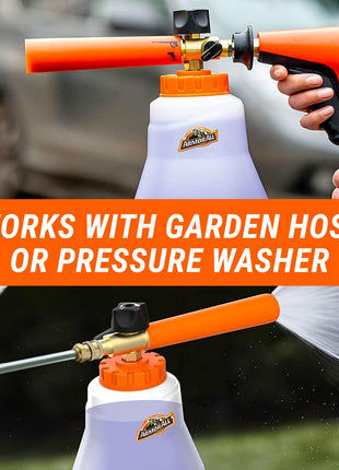 Armor All 2-in-1 Foam Cannon Kit, Car Cleaning Kit Connects to Power Washers and Garden Hoses for Vehicle Cleaning, Includes Foam Cannon, Foam Applicator and Ergonomic Adaptor, 1 count
