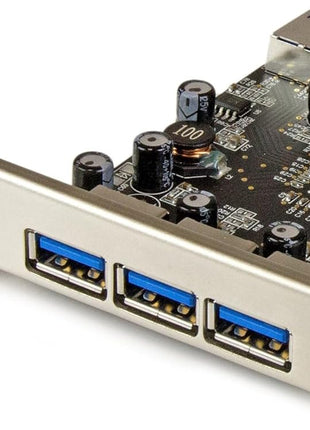 StarTech.com 4 Port PCI Express USB 3.0 Card - 3 External and 1 Internal - Native OS Support in Windows 8 and 7 - Standard and Low-Profile (PEXUSB3S42)