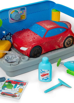 Melissa & Doug Spray & Shine Car Wash Color-Changing Water Toy Play Set Boys and Girls 3+