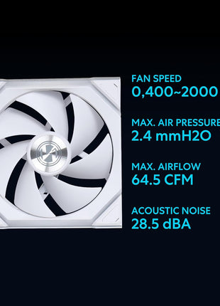 Lian Li UNI Fan SL Wireless-120-Controller Included-White-12SL1W3W | Triple Pack, Performance ARGB Fan, Wireless Connector, Daisy-Chain Design, Customizable Lighting Effects, Low-Noise