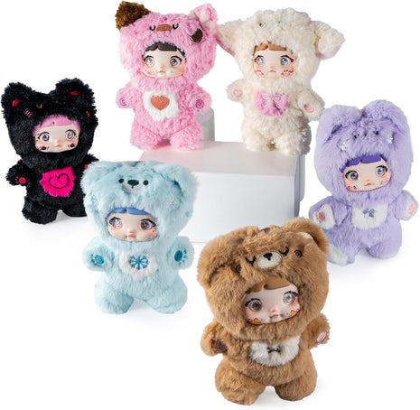 BEEMAI Nommi Loveliness Never Ends Series Plush Blind Box 1PC (1 of 7 Possible Styles) Cute Figures Collectible Toys Birthday Gifts