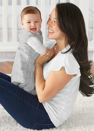 HALO SleepSack, 100% Cotton Wearable Blanket, Swaddle Transition Sleeping Bag, TOG 0.5, Heather Grey, X-Large, 18-24 Months