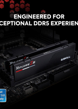 G.SKILL Ripjaws S5 Series DDR5 RAM (Intel XMP 3.0) 64GB (2x32GB) 6400MT/s CL32-39-39-102 1.40V Desktop Computer Memory U-DIMM - Matte Black (F5-6400J3239G32GX2-RS5K)