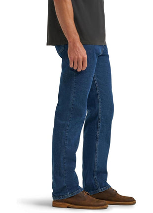 Wrangler Authentics Men's Regular Fit Comfort Flex Waist Jean, Dark Stonewash, 36W x 30L