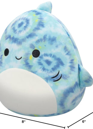 Squishmallows 8-Inch Samir Blue Whale with Sailor Hat - Little Ultrasoft Official Kelly Toy Plush