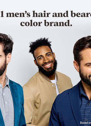 Just For Men Mustache & Beard multiple uses Beard Coloring for Gray Hair with Brush, With Keratin Biotin Aloe and Coconut Oil for Healthy Facial Hair Medium Brown, M-35, Pack of 1