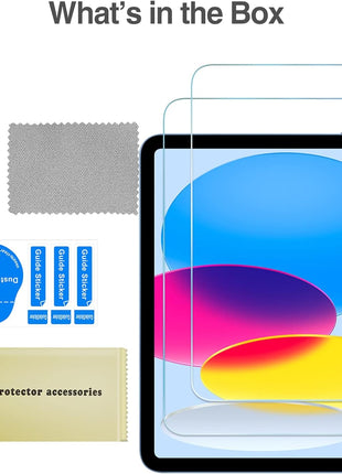ProCase 2 Pack Screen Protector for iPad A16 2025 11th/10th 2022 Generation (11-inch/10.9), Tempered Glass Film Guard -Clear