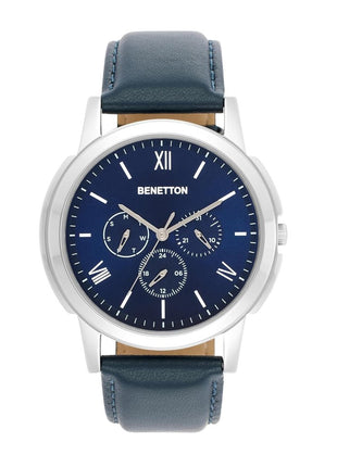 United Colors of Benetton Men Blue Round Brass Dial Analogue Watch- UWUCG0802