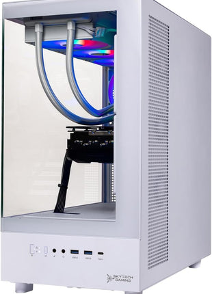 Skytech Gaming Azure 3 Gaming PC, AMD Ryzen 7 9800X3D 4.7GHz, AMD RX 9070XT 16GB VRAM, 2TB Gen4 NVMe SSD, 32GB DDR5 RAM 6000, 1000W Gold PSU, 360 ARGB AIO, WI-FI 5, Windows 11, Desktop