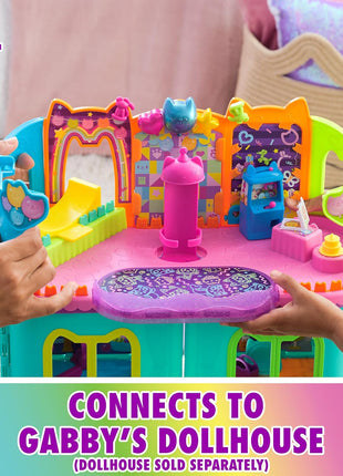 Gabby's Dollhouse Party Room Playset with Skater Gabby & Marty Figures | Exclusive Skater Figures, Working Skates for Pretend Play, Sensory Fidget Toys on Wall, Kids Toys for Girls & Boys Ages 3+