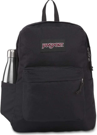 JanSport SuperBreak Plus Backpack with Padded 15-inch Laptop Sleeve and Integrated Bottle Pocket - Spacious and Durable Daypack for Work and Travel - Black