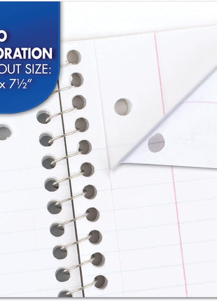 Mead Spiral Notebook, 1 Subject, College Ruled Paper, 7-1/2" x 10-1/2", 70 Sheets per Notebook, Colors Will Vary, 6 Pack (73065)