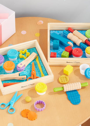 Melissa & Doug Modeling Dough & Sculpting Tools, 8 Tubs of Playdough Modeling Clay with Cutters, Rollers & Molds, Arts & Crafts Kit & Accessories, Preschool Learning Toys for Kids Ages 3+