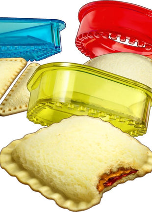 Sandwich Cutter and Sealer - Crustless Sandwich Maker - Cut and Seal | Lunch Box and Bento Box - Boys, Girls, Kids Lunch - Sandwich Cutters for Kids - Triangle, Circle, Square