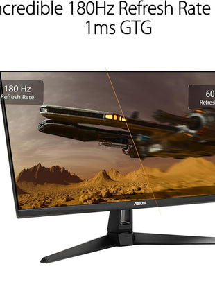ASUS TUF Gaming 27" 1440P HDR Monitor (VG27AQ3A) – QHD (2560 x 1440), 180Hz, 1ms, Fast IPS, 130% sRGB, Extreme Low Motion Blur Sync, Speakers, Freesync Premium, G-SYNC Compatible, HDMI, DisplayPort