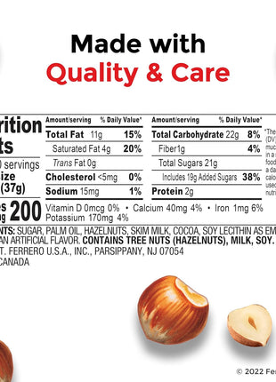 Nutella Creamy Chocolate Hazelnut Spread with Cocoa, Sweet topping for breakfast and desserts, 13 oz