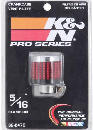 K&N Vent Air Filter/Breather: High Performance, Premium, Washable, Replacement Engine Filter: Flange Diameter: 0.3125 in, Filter Height: 1.125 in, Flange Length: 0.4375 in, Shape: Breather, 62-2470