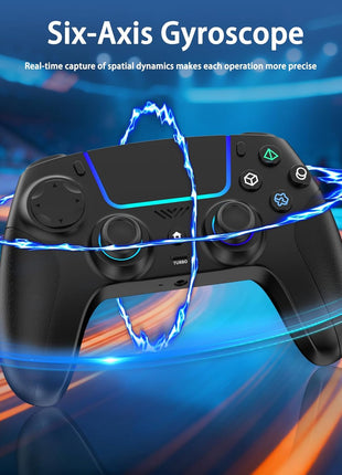 VidPPluing Wireless Controller Compatible with PS5/Android/IOS/MAC/Steam Deck, Gamepad with LED Lighting/Hall Effect Trigger/Turbo/Macro/Dual Vibration/3.5mm Headset Jack/1500 mAh Battery