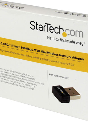 StarTech.com USB 2.0 300 Mbps Mini Wireless-N Network Adapter (USB300WN2X2C)