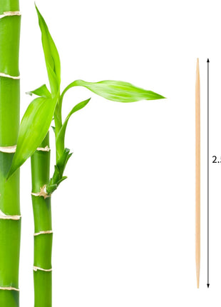 Damuzhi 1000 Count Bamboo Toothpicks Barbecue, Fruits And Teeth Cleaning   Round Double Pointed Wooden Toothpicks, For Appetizers,Olives