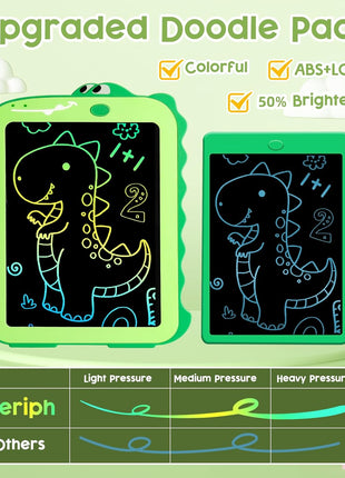 Teriph LCD Writing Tablet for Kids, Colorful Toddlers Toys Drawing Board, Educational Kid Toys, Doodle Pad Dinosaur Toy for 3 4 5 6 7 8 Year Old Boys Girls Birthday Party Xmas,8.5inch & Green