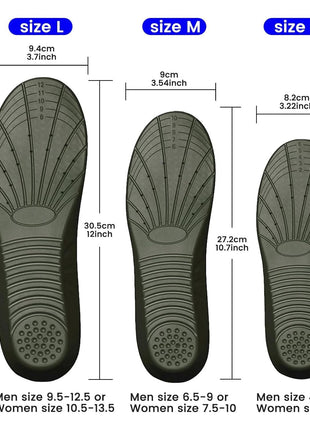 Shoe Insoles, Memory Foam Insoles, Providing Excellent Shock Absorption and Cushioning for Feet Relief, Comfortable Insoles for Men and Women for Everyday Use, M(US M: 6.5-9/W: 7.5-10)