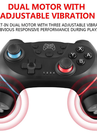 Diswoe Hall Effect Switch Controller, Wireless Pro Controller for Switch 1/OLED/Lite & Switch 2, Anti-Drift Remote with One-Key Wake-up, Zero Latency, Turbo, Dual Vibration, Black