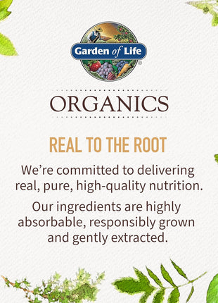 Garden of Life Organics Women's Multivitamin, USDA Organic, 120 Tablets | Vitamin C, D3, Folate, B12, Biotin & Iron, Energy, Heart Health & Radiant Skin, Non-GMO, Vegan