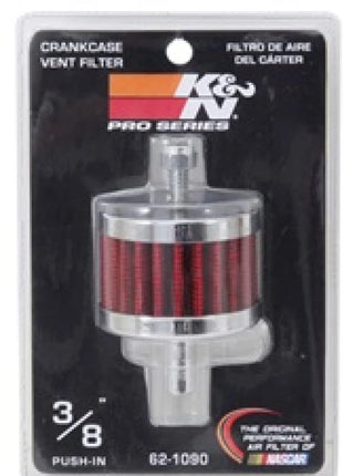 K&N Vent Air Filter/ Breather: High Performance, Premium, Washable, Replacement Engine Filter: Flange Diameter: 0.25 In, Filter Height: 1.5 In, Flange Length: 0.875 In, Shape: Breather, 62-1090