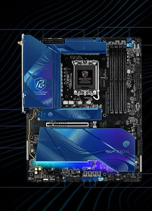 ASRock Intel Core Ultra Phantom Gaming Z890 Riptide WiFi 7 ATX Motherboard DDR5 9066 MHz 256 GB LGA1851 RL-ILM M.2 PCIe 5.0