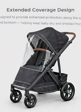 Rain Cover Fits for UPPAbaby Vista/Vista V2/Vista V3/Cruz/Cruz V2 Stroller â€“ Windproof Weather Shield with Zipper Window & Air Vents, All-Season Stroller Rain Protector