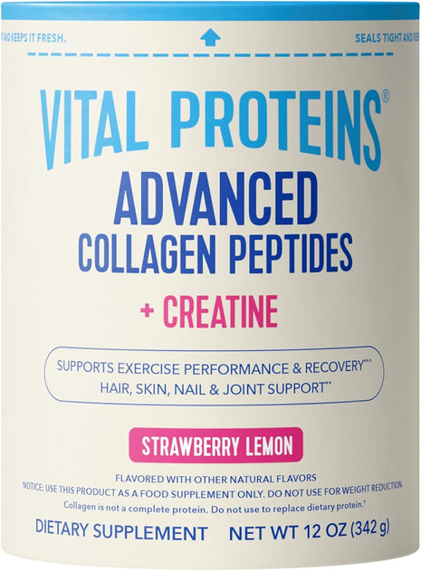 Vital Proteins Advanced Collagen Plus Creatine Strawberry Lemon 12 oz