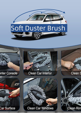 Car Interior Duster Detail Brush Cleaning Gel Kit, Soft Dash Vent Dusting Slime Putty Detailing Brushes Accessories Essentials Supplies Tools for Auto,Truck,SUV,RV