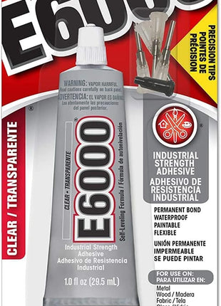 E6000 231020 Adhesive with Precision Tips, 1.0 fl oz