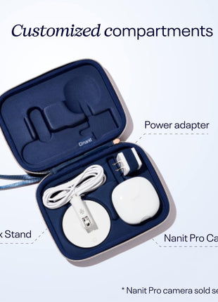 Nanit Travel Pack – Protective Compact Hard Case for Nanit Pro Smart Baby Monitor Plus Portable Flex Stand Accessory (Camera Not Included)