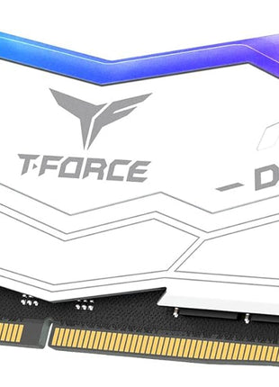 TEAMGROUP T-Force Delta RGB DDR5 Ram 32GB (2x16GB) 6400MHz PC5-51200 CL40 Desktop Memory Module Ram for 600 700 Series Chipset XMP 3.0 Ready White - FF4D532G6400HC40BDC01