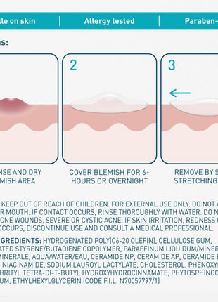 CeraVe Hydrocolloid Blemish Patches, Pimple Patches for Face, 22ct | Absorbs Oil with Niacinamide and Ceramides, Ultra-Thin Acne Patches That Blend Into All Skin Tones, For Sensitive Skin