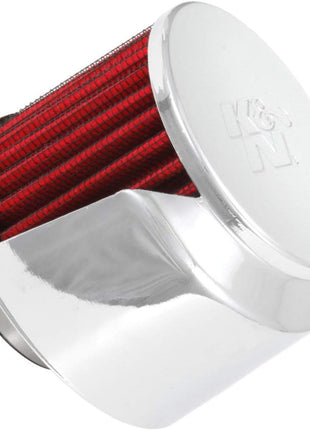 K&N Vent Air Filter/Breather: High Performance, Premium, Washable, Replacement Engine Filter: Flange Diameter: 1.5 in, Filter Height: 2.5 in, Flange Length: 0.625 in, Shape: Breather, 62-1514