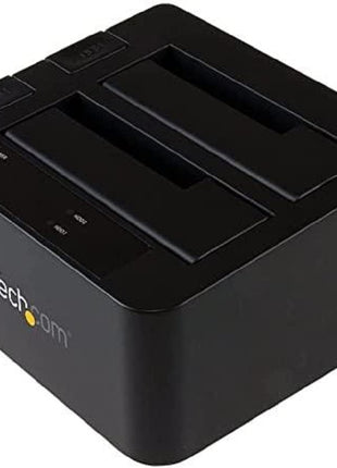 StarTech.com Dual-Bay USB 3.1 to SATA Hard Drive Docking Station, USB 3.1 (10 Gbps), External 2.5/3.5 inch SATA I/II/III, SSD/HDD Docking Station, Hot-Swap Hard Drive Bay, Top-Loading (SDOCK2U313)