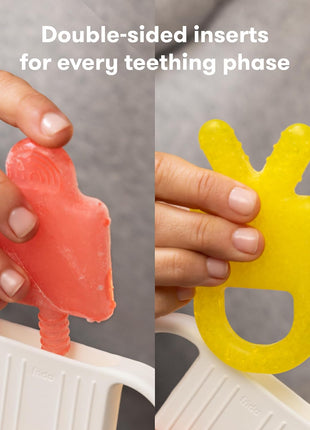 Frida Baby Silicone Teething Toys, 4-in-1 Teether for Babies & Infants, Teething Relief for 0-18 Months, Not-Too-Cold-to-Hold Baby Teether, BPA-Free