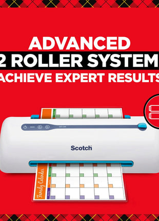 Scotch PRO TL906 Thermal, Laminator Machine, 1 Laminating Device, White/Blue, Laminate Recipe Cards, Photos, Documents, for Home, Office, or School Supplies, 9 in