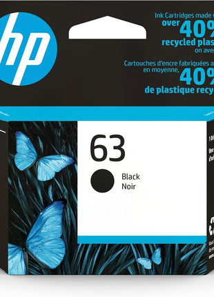 HP 63 Black Ink Cartridge for HP Printers | Works with Printer Series: DeskJet 1112, 2130, 3630; ENVY 4510, 4520; OfficeJet 3830, 4650, 5200 | Eligible for Instant Ink | F6U62AN