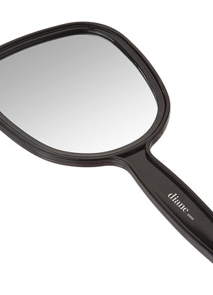 Diane Standard 1X Magnification Hand Mirror, Single Sided Hand Held Mirror with Handle for Salon, Barber, Grooming, Vanity, Shaving, and Travel, Medium, 5 inch x 11 inch, Black