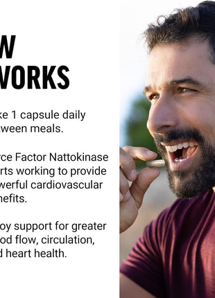 Force Factor Nattokinase 2000 FU, Nattokinase Supplement | Support Heart Health & Blood Pressure Health, Blood Circulation Pills, Non-GMO, Vegan, No Gelatin, 90 Vegetable Capsules
