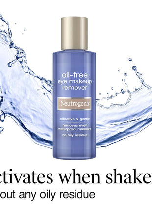 Neutrogena Gentle Oil-Free Eye Makeup Remover & Cleanser for Sensitive Eyes, Non-Greasy Makeup Remover, Waterproof Mascara Remover, Dermatologist & Ophthalmologist Tested, 8 fl. oz