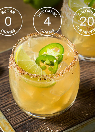 SAYSO Skinny Spicy Margarita Original Cocktail Tea Bag | Cocktail or Mocktail in Under 1 Min, Without Hot Water, <1G Sugar, 20 Calories, Non-GMO, Gluten-free, Kosher & Vegan Mixer, 8 count